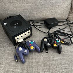 GameCube Console And 2 Controllers