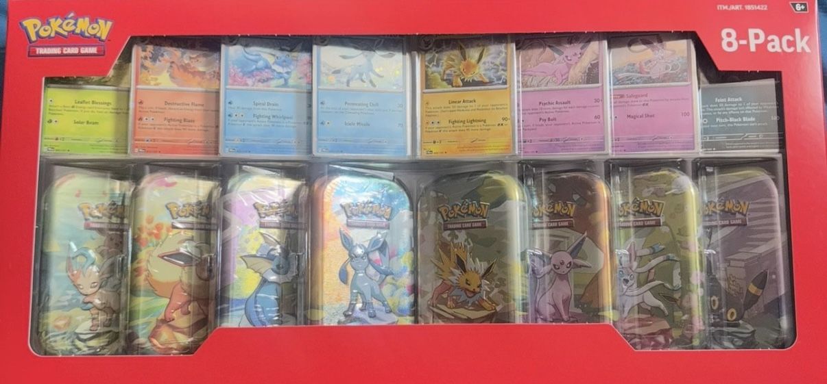 Pokemon Cards Prismatic Evolution Mini Tin Set Box