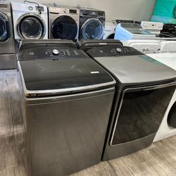 Kenmore elite MEGA CAPACITY washer and dryer set gas dryer with warranty