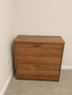 Wood & Metal 2-Drawer File/Storage Cabinet