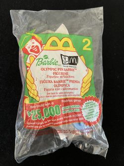 Vintage McDonalds 2000 Barbie Olympic Pin Figure Unopened Kids Toy