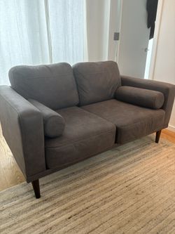 Faux Leather Loveseat