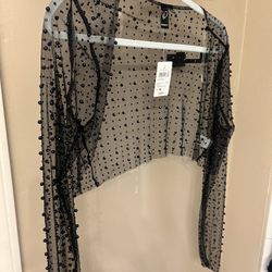 Sheer Beaded Bolero - M