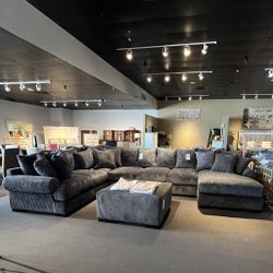 Grey 4PC Chaise Sectional Couch