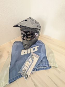 Bilt dirt bike helmet matte black (S)