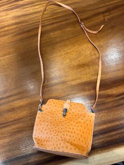 Ostrich Leather Crossbody Bag