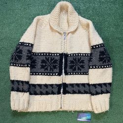 Vintage knit wool cowichan sweater