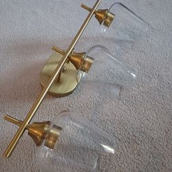 New Brushed Gold 3 Light Bathroom Light Fixture 