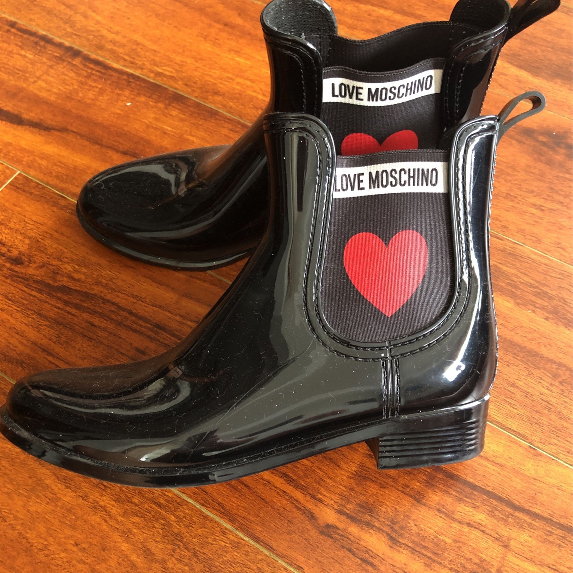 Moschino Rain Ankle Wellington Boots 