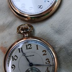 Two Antique  Pocket Watches  Heavy Gold Filled