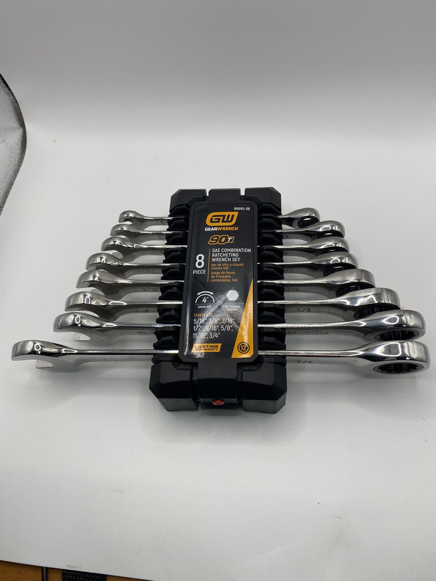 GearWrench 86795 SAE Flex Head 8 Piece Ratcheting Wrench Set