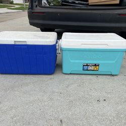 Two Coolers (I believe both are 48 quarts)