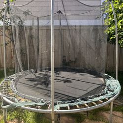Back yard trampoline size 10x10
