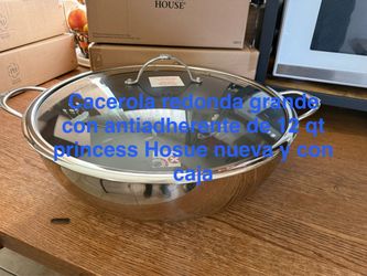 Cacerola de 12 qt con antiadherente 👉 princess house todo nuevo y con caja 📦