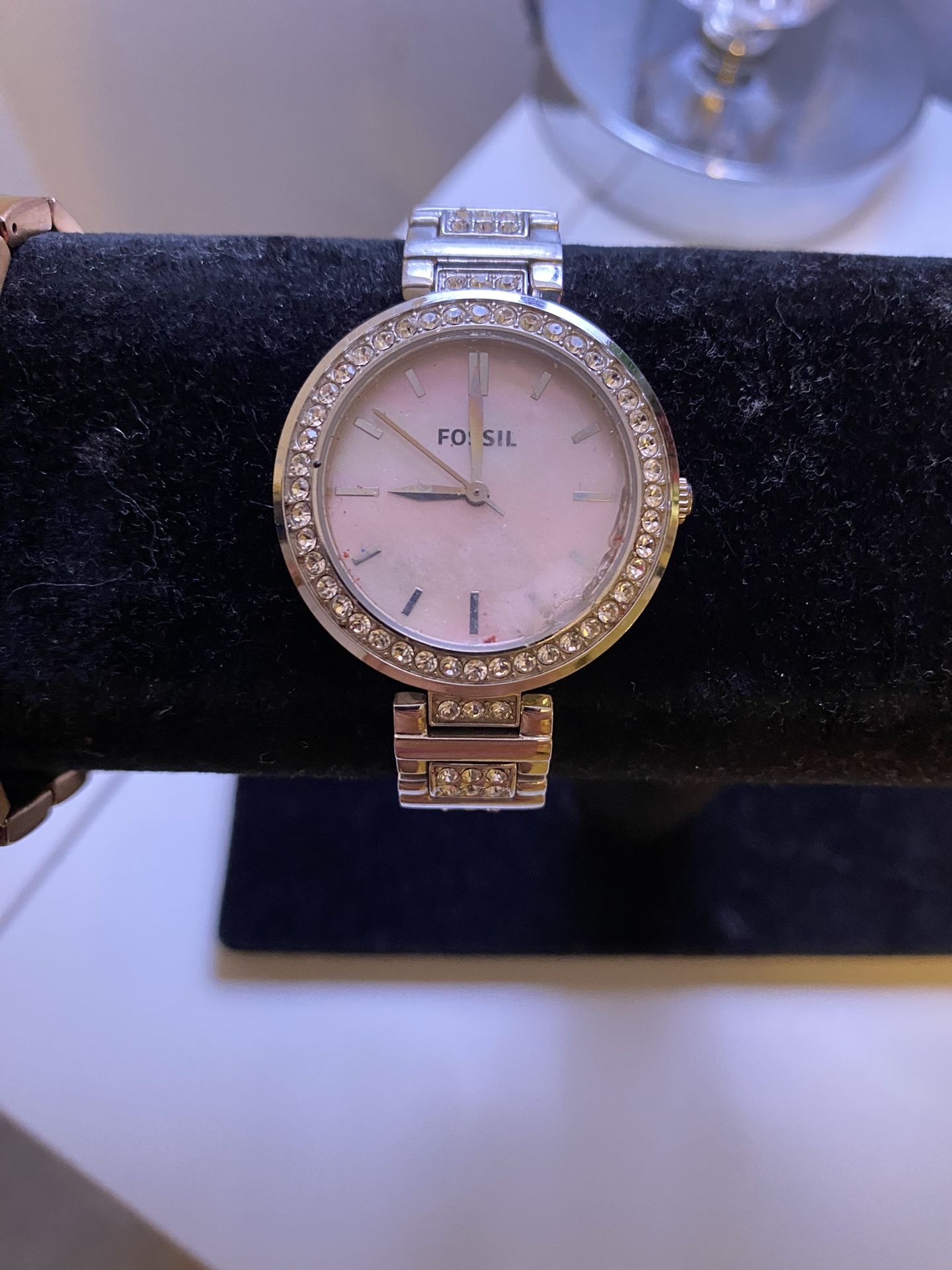 Silver Fossil Watch