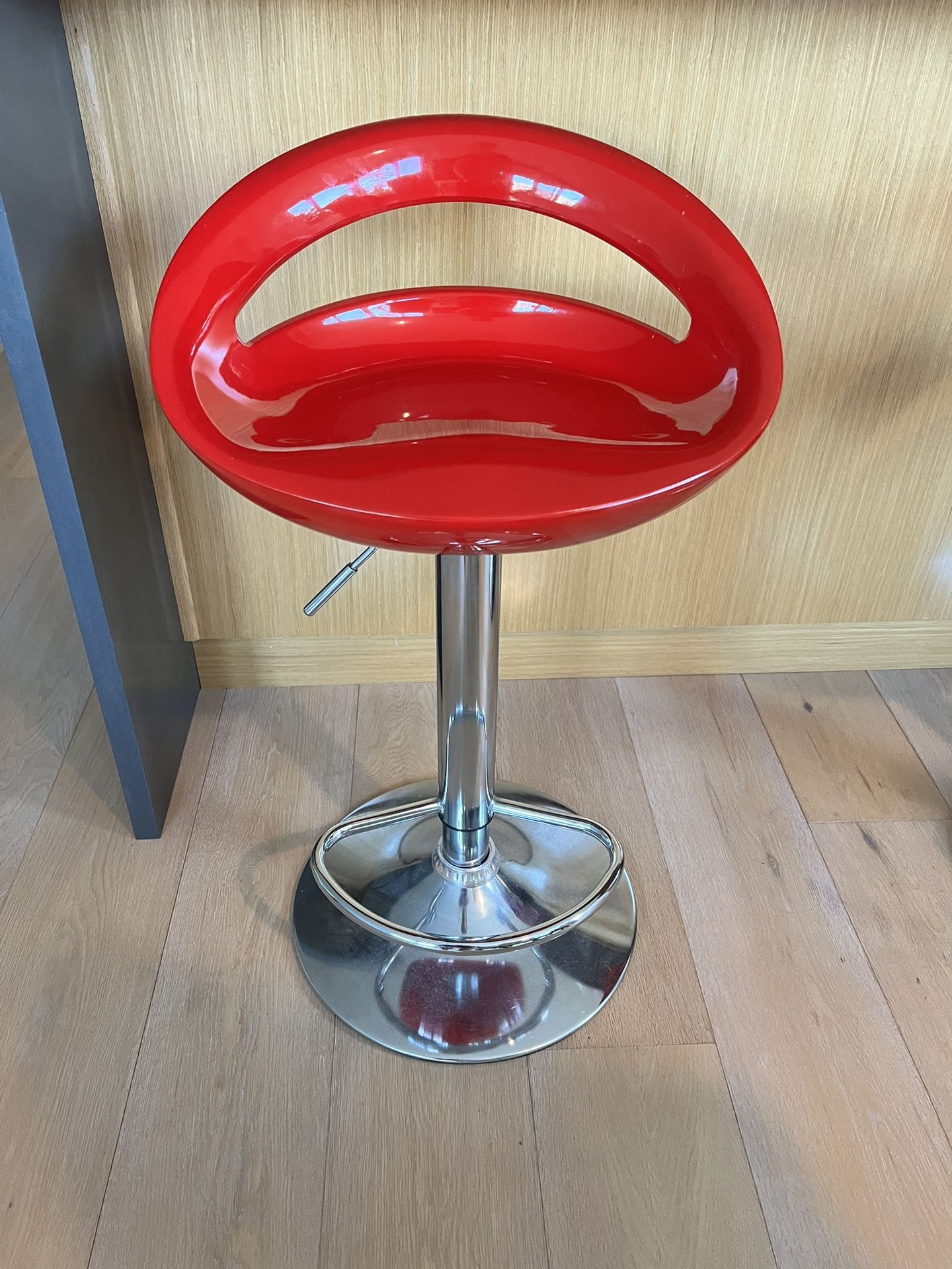 Swivel Adjustable Height Bucket Low Back Bar Stool- Set Of Two