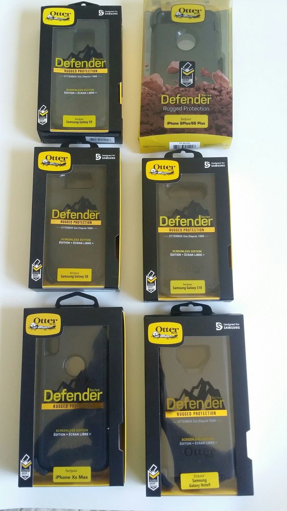 Otterbox Defender case for IPhone 5 / 6 / 7 / 8 / plus + / X / XR / Xs Max & Samsung Galaxy S7 / S8 / S9 / 10 / Edge / Plus + / Note 5 / 8 / 9 / New
