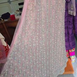Indian pakistani heavy bridal maxi double layer 