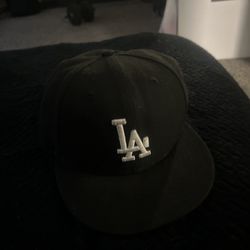 New Era Los Angeles Dodgers Black LA Logo Hat