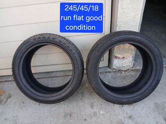 2 Run Flat Tires In Good Condition. 