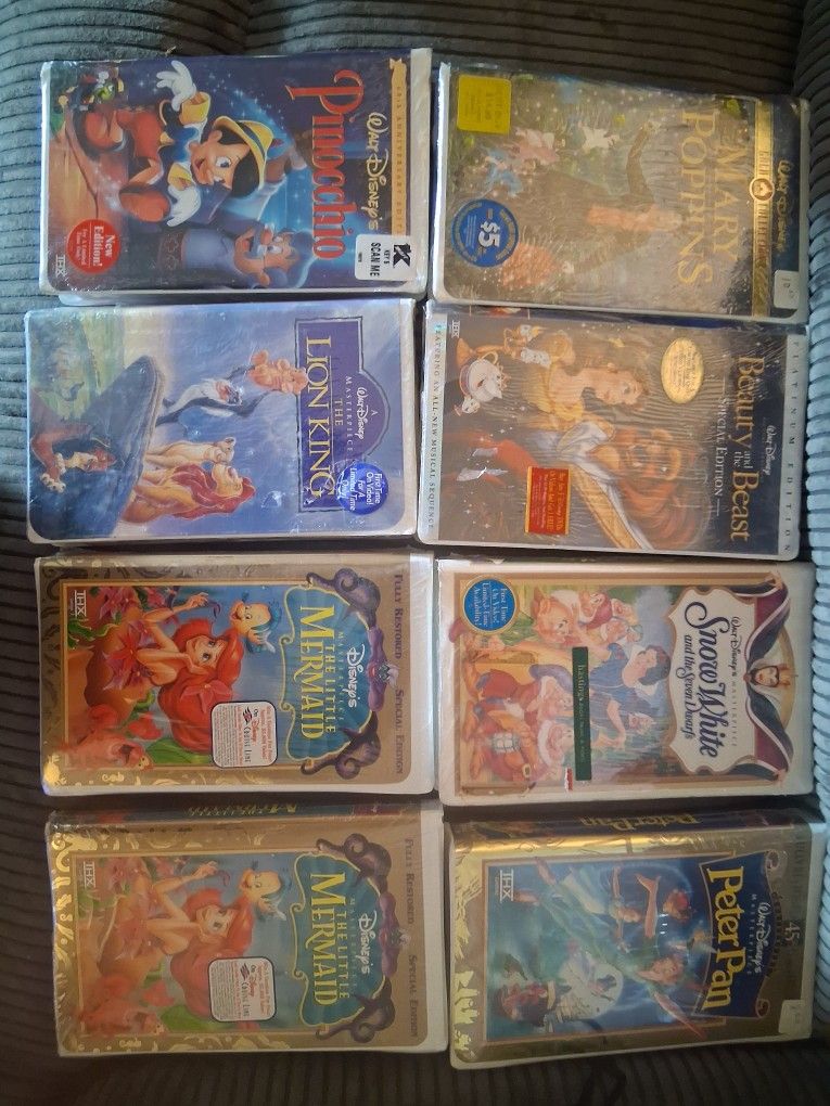 Original DISNEY VHS KIDS MOVIES ALL UNOPENED NEVER VIEWED