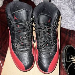 Jordan 12 Flu Games Red Black 