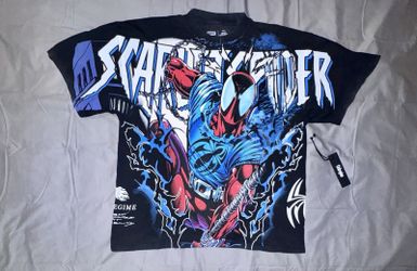 Civil Regime x Marvel Scarlet Spider AOP Dungeon Tee Black Mens Large NWT Comic