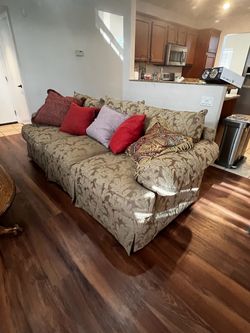 Floral Upholstered Sofa Couch