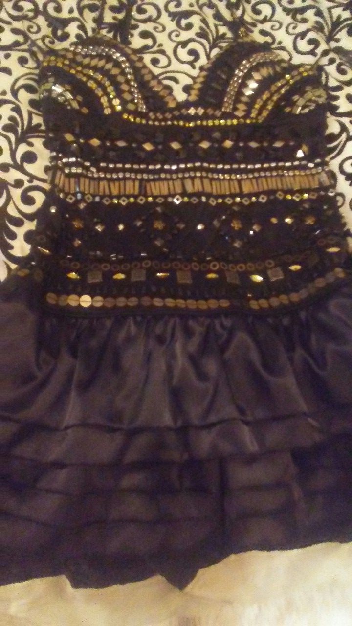 Black bebe rhinestone dress Black bebe rhinestone dress