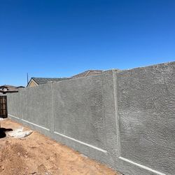 Stucco Block Fence 