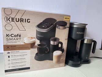 Keurig K-Cafe SMART Single Serve K-Cup Pod Coffee, Latte and Cappuccino  Maker, Black 