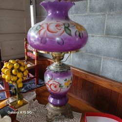 Vintage twenty one inch hurricane lamp