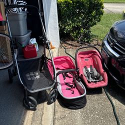 Gently Used Girl Stroller Set 