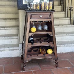 Bar Spirits Wine Holder /table With Granite Top 