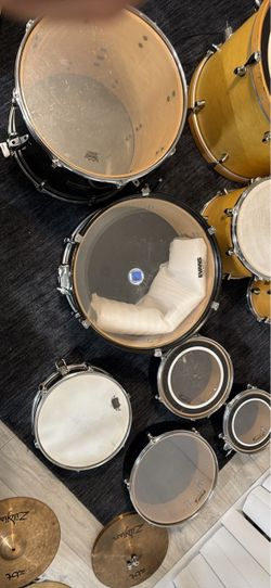 6 piece Rhythm Travelers plus Prestige Session Floor Tom