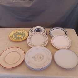 12 PCs various Stoneware and Chinaware Dinner plates