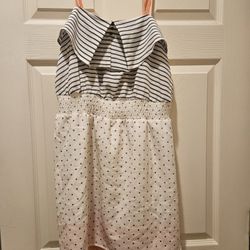 Xhilaration M Gray/White/Orange Sun Dress