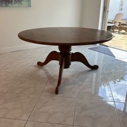Round Wood Table 