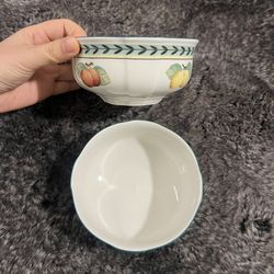 2pcs Soup Cereal Bowl Villeroy & Boch French Garden Vienne Fleurence New