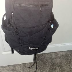 Supreme All Black Book Bag 