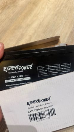 ExpertPower EXP-1270 Sealed Lead Acid Battery 12V 7Ah Standby/Cycle Use