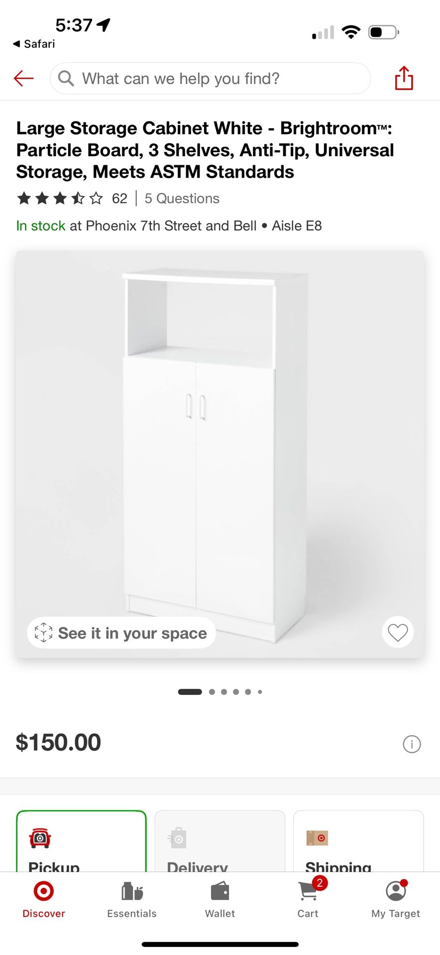 Large White Storage Cabinet