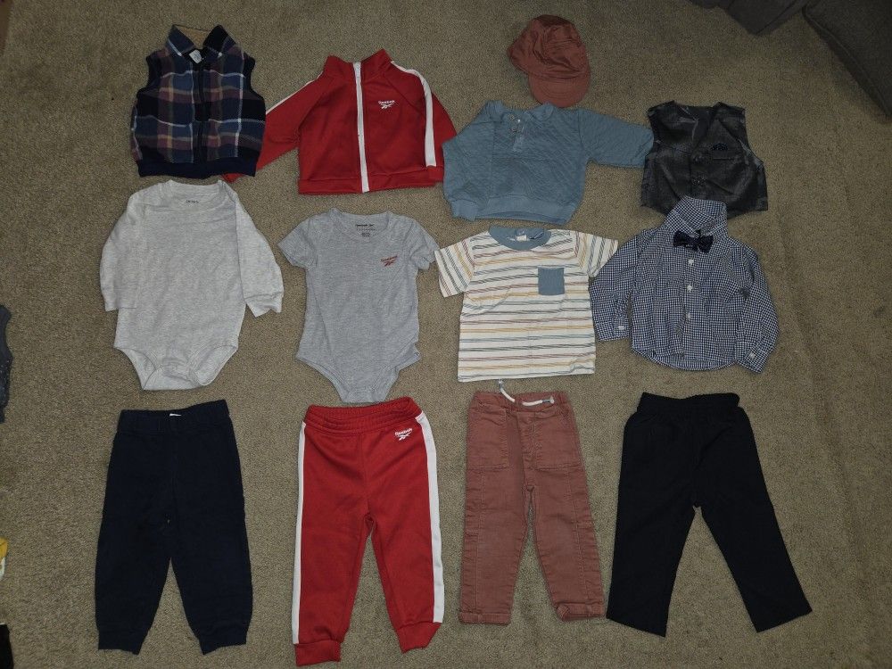 Baby Boy Clothes Size 18 Months Bundle of Shirts, Shorts, Pants, Jackets, Pajamas, Etc.
