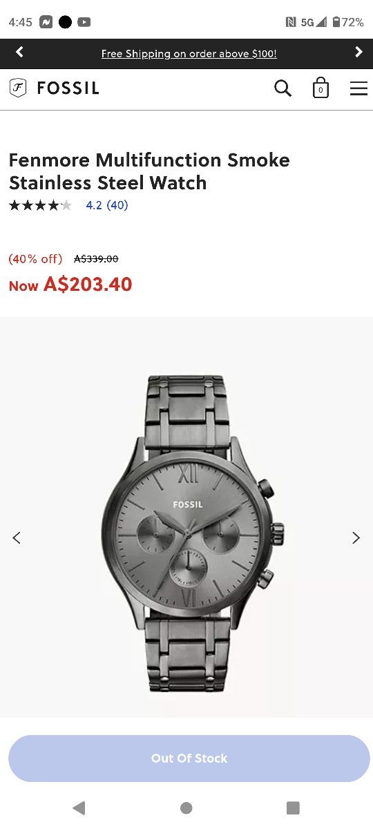 Fossil Fenmore Mens Watch