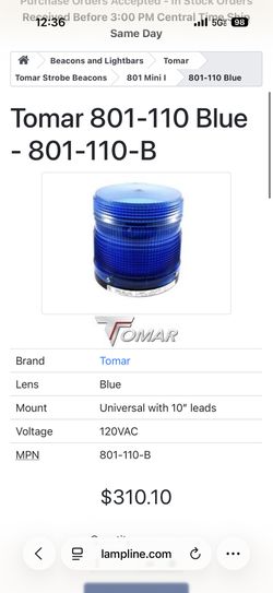 Tomar Blue Strobe light