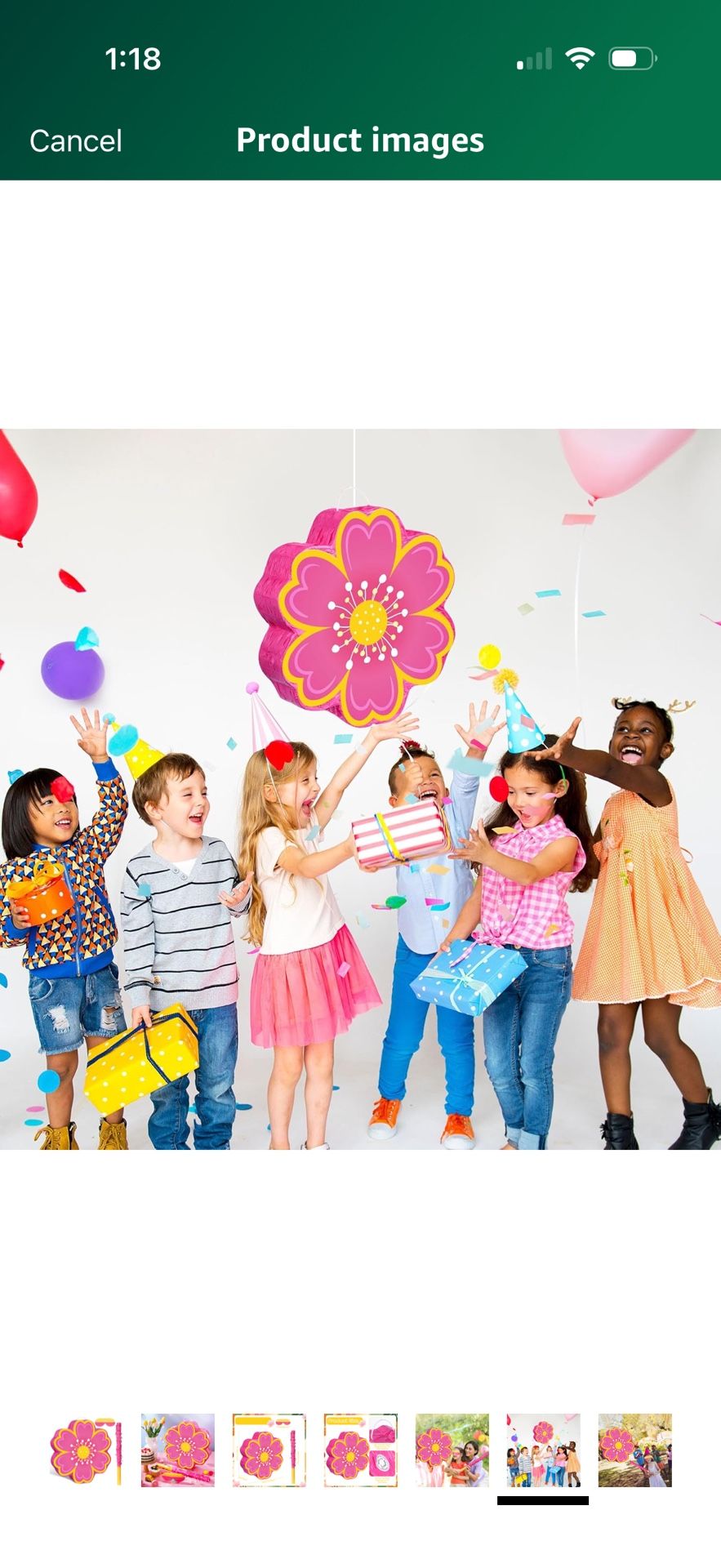 Aoriher Daisy Flower Piñata Set with Blindfold and Bat Pink Flower Piñata Daisy Hippie Boho Game for Birthday Baby Shower Gender Reveal Wedding Floral