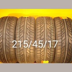 4 New Tires For Sale 215/45/17 We Service Motorcycle Tires