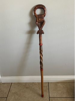 Carved walking stick