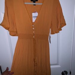 Marigold Yellow Dress w/ Slits