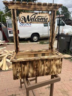 Custom Rustic wooden planters 